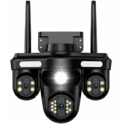Camera de supraveghere WiFi Multi Screen 12MP Ultra HD PTZ 355 monitorizare 360 Full Color PIR IP66