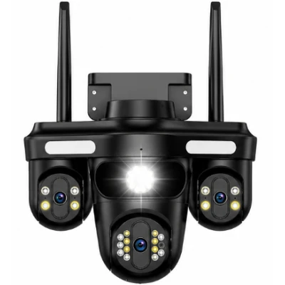 Camera de supraveghere WiFi Multi Screen 12MP Ultra HD PTZ 355 monitorizare 360 Full Color PIR IP66