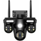 Camera de supraveghere WiFi Multi Screen 12MP Ultra HD PTZ 355 monitorizare 360 Full Color PIR IP66