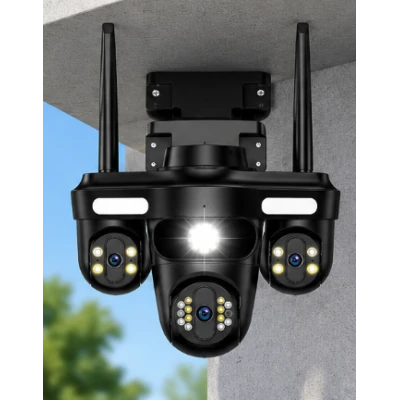 Camera de supraveghere WiFi Multi Screen 12MP Ultra HD PTZ 355 monitorizare 360 Full Color PIR IP66