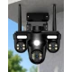 Camera de supraveghere WiFi Multi Screen 12MP Ultra HD PTZ 355 monitorizare 360 Full Color PIR IP66