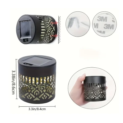 Set 2 Lampi solare de perete design Mandala Floare LED Lumina ALB CALD Decor Exterior