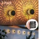 Set 2 Lampi solare de perete design Mandala Floare LED Lumina ALB CALD Decor Exterior