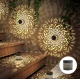 Set 2 Lampi solare de perete design Mandala Floare LED Lumina ALB CALD Decor Exterior