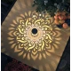 Set 2 Lampi solare de perete design Mandala Floare LED Lumina ALB CALD Decor Exterior