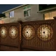 Set 2 Lampi solare de perete design Mandala Floare LED Lumina ALB CALD Decor Exterior