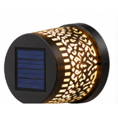Set 2 Lampi solare de perete design Mandala Floare LED Lumina ALB CALD Decor Exterior