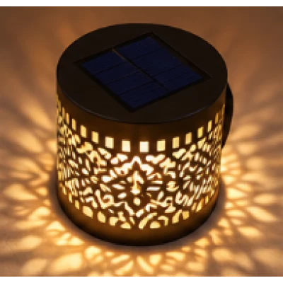 Set 2 Lampi solare de perete design Mandala Floare LED Lumina ALB CALD Decor Exterior