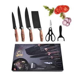 Set de cutite pentru bucatarie 6 piese material otel Inoxidabil cutie depozitare MARO