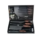 Set de cutite pentru bucatarie 6 piese material otel Inoxidabil cutie depozitare MARO