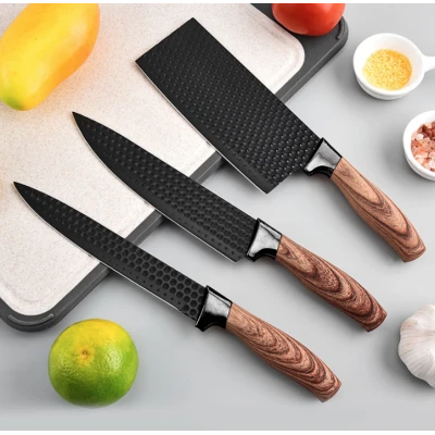 Set de cutite pentru bucatarie 6 piese material otel Inoxidabil cutie depozitare MARO