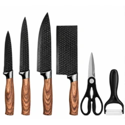 Set de cutite pentru bucatarie 6 piese material otel Inoxidabil cutie depozitare MARO