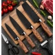 Set de cutite pentru bucatarie 6 piese material otel Inoxidabil cutie depozitare MARO