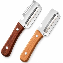 Set 2 Curatatoare multifunctionale 2 in 1 pentru fructe si legume cu Deschizator de Sticle Integrat