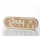Ceas Digital de Birou 8053 afisaj LED Mare alarma temperatura data si ziua saptamanii design Lemn