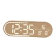Ceas Digital de Birou 8053 afisaj LED Mare alarma temperatura data si ziua saptamanii design Lemn