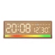 Ceas Digital LED 5536 cu alarma si Lumina RGB afisaj mare data si ziua saptamanii 2 alarme snooze Luminozitate Reglabila