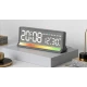 Ceas Digital LED 5536 cu alarma si Lumina RGB afisaj mare data si ziua saptamanii 2 alarme snooze Luminozitate Reglabila