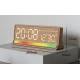 Ceas Digital LED 5536 cu alarma si Lumina RGB afisaj mare data si ziua saptamanii 2 alarme snooze Luminozitate Reglabila