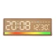Ceas Digital LED 5536 cu alarma si Lumina RGB afisaj mare data si ziua saptamanii 2 alarme snooze Luminozitate Reglabila