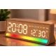 Ceas Digital LED 5536 cu alarma si Lumina RGB afisaj mare data si ziua saptamanii 2 alarme snooze Luminozitate Reglabila