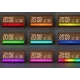 Ceas Digital LED 5536 cu alarma si Lumina RGB afisaj mare data si ziua saptamanii 2 alarme snooze Luminozitate Reglabila