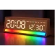 Ceas Digital LED 5536 cu alarma si Lumina RGB afisaj mare data si ziua saptamanii 2 alarme snooze Luminozitate Reglabila