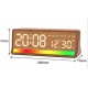 Ceas Digital LED 5536 cu alarma si Lumina RGB afisaj mare data si ziua saptamanii 2 alarme snooze Luminozitate Reglabila