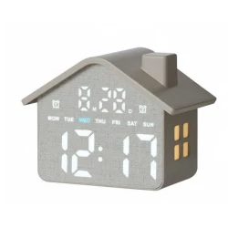 Ceas Digital de Masa tip CASUTA 8063 Multifunctional afisaj LED Mare alarma data 
