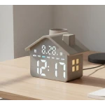 Ceas Digital de Masa tip CASUTA 8063 Multifunctional afisaj LED Mare alarma data 
