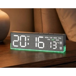 Ceas Digital 5532 cu alarma afisaj temperatura si calendar Funcție Snooze cu LED