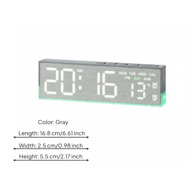 Ceas Digital 5532 cu alarma afisaj temperatura si calendar Funcție Snooze cu LED