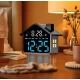 Ceas Digital cu alarma design CASUTA 9033 afisaj LED data si ziua saptamani 2 Alarme Negru