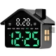 Ceas Digital cu alarma design CASUTA 9033 afisaj LED data si ziua saptamani 2 Alarme Negru