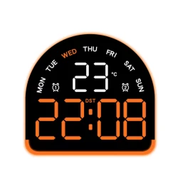 Ceas Electronic LED 5522 Multifunctional cu Lumina Ambientala de masa cu alarma afisaj temperatura