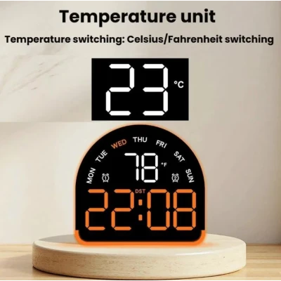 Ceas Electronic LED 5522 Multifunctional cu Lumina Ambientala de masa cu alarma afisaj temperatura
