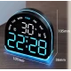 Ceas Electronic LED 5522 Multifunctional cu Lumina Ambientala de masa cu alarma afisaj temperatura