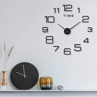 Ceas de Perete Decorativ ZH00220 fara rama 60 cm Cifre Autoadezive design modern pentru Living si Birou