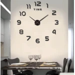 Ceas de Perete Decorativ ZH00220 fara rama 60 cm Cifre Autoadezive design modern pentru Living si Birou