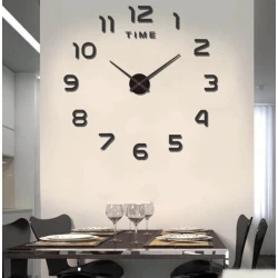 Ceas de Perete Decorativ ZH00220 fara rama 60 cm Cifre Autoadezive design modern pentru Living si Birou