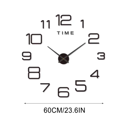 Ceas de Perete Decorativ ZH00220 fara rama 60 cm Cifre Autoadezive design modern pentru Living si Birou