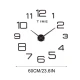 Ceas de Perete Decorativ ZH00220 fara rama 60 cm Cifre Autoadezive design modern pentru Living si Birou