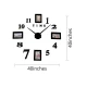 Ceas de Perete DIY fara rama ZH171820 diametru 60 cm cifre autoadezive design Modern