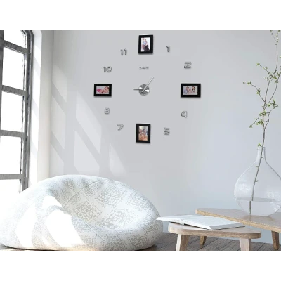 Ceas de Perete DIY fara rama ZH171820 diametru 60 cm cifre autoadezive design Modern