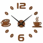 Ceas de Perete DIY cu tematica Cafea ZH174820 cifre autoadezive design fara rama decorativ