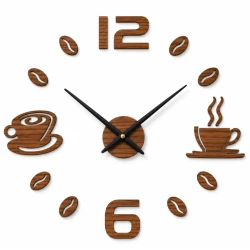 Ceas de Perete DIY cu tematica Cafea ZH174820 cifre autoadezive design fara rama decorativ
