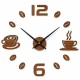 Ceas de Perete DIY cu tematica Cafea ZH174820 cifre autoadezive design fara rama decorativ