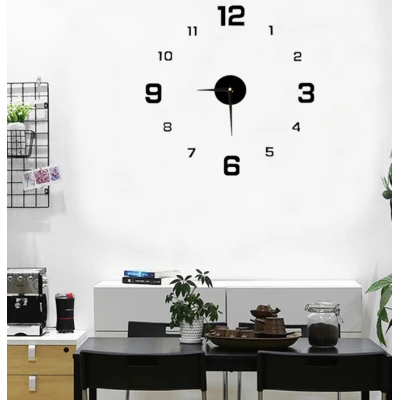 Ceas adeziv pentru perete 2D aspect elegant 60cm ZH00520