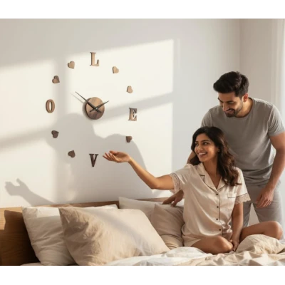 Ceas de Perete DIY LOVE fara rama mecanism Quartz ZH01720