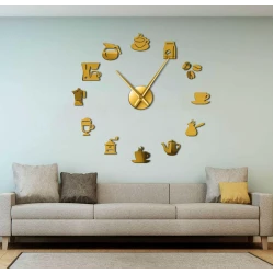 Ceas de Perete Decorativ cu tematica cafea design modern autoadeziv ZH183620